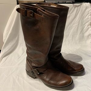 Frye Veronica Slouch washed oiled vintage boots